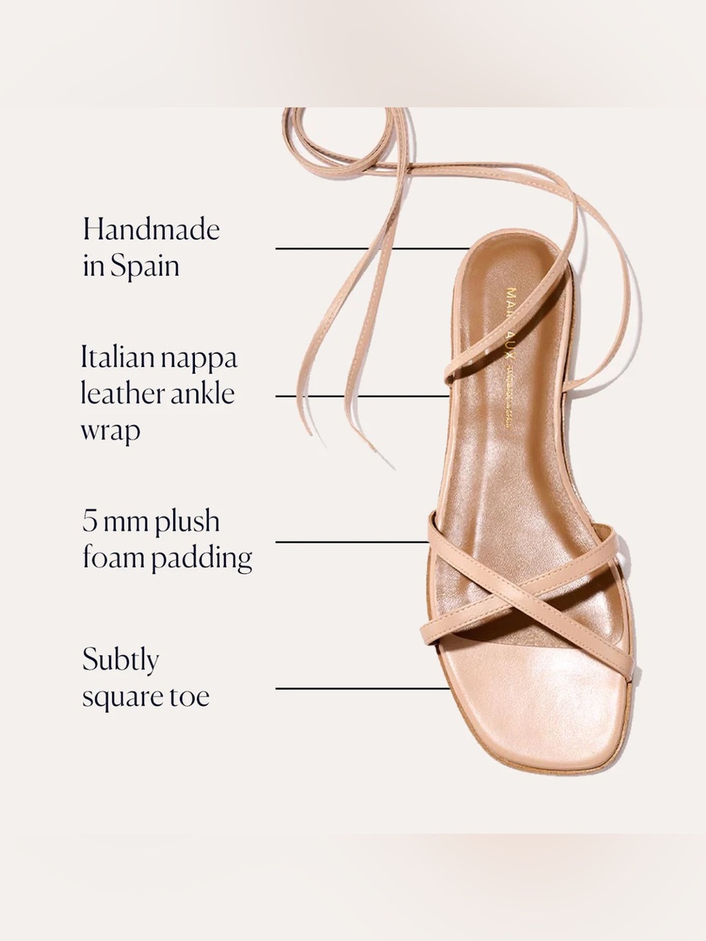 Margaux Wrap Lace Up Sandals - Picture 5 of 15